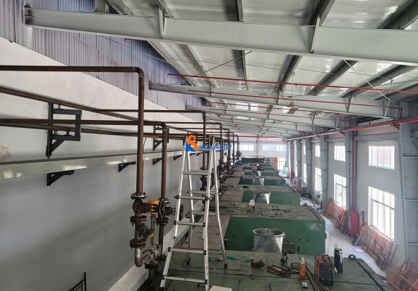 Đường ống hơi nóng nhà máy  dệt