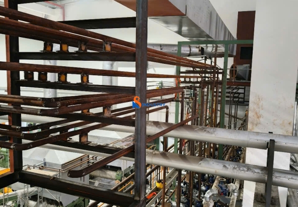 Thi công ống dầu nhà máy ép nhiệt tiền giang